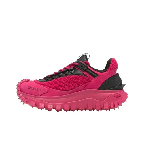 Moncler Trailgrip Low Топ Повседневная обувь Мужская Черный Розовый