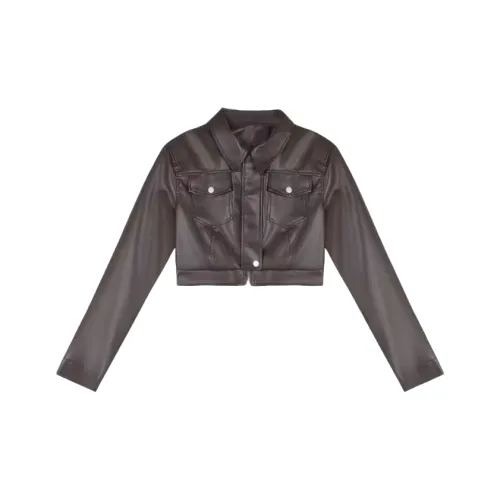 Wang Leshi кожаная куртка для женщин