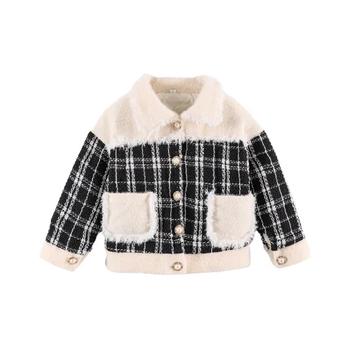 RHOBESAM Лучшие продаваемые племенные и меховые куртки вдохновленные Chanel в клетку черные детские куртки
