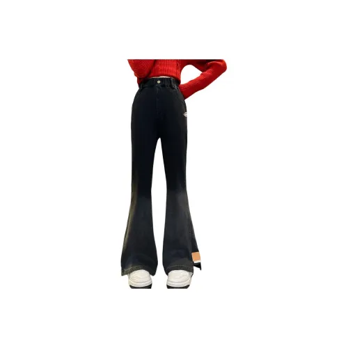 Teddy's Collection One Piece Бархат Черные Штаны Школьные Джинсы
