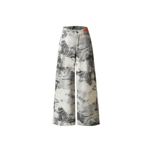 YICHEN Светло-серые брюки женские джинсы