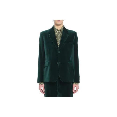 GUCCI Темно-зеленый Мужской Деловой костюм