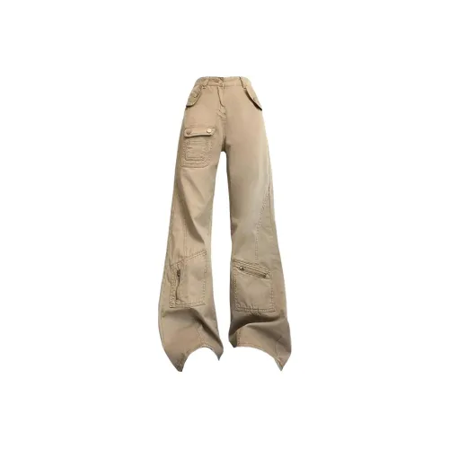 TIBINB Хаки Женские Джинсы