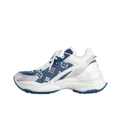 LOUIS VUITTON Run 55 Low Топ Повседневная обувь Женская Синие Белые