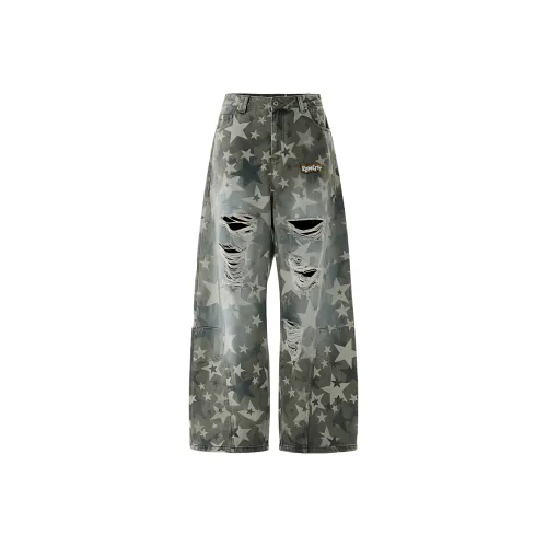 REMEFIT Серый Унисекс Джинсы