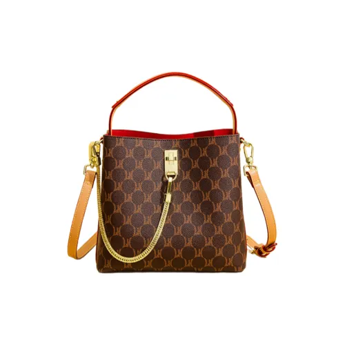 OUBOTE PVC ведрообразная сумка женская кофейного экрю цвета