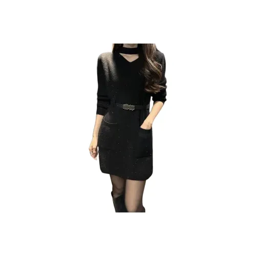 XIANSINIAO Длинное платье с длинными рукавами женское