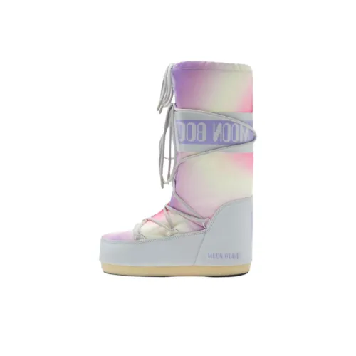 MOON BOOT Icon Колено Высокие Сноубутсы Унисекс Фиолетовый Белый Розовый