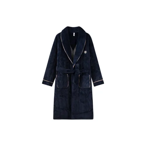 Qin Jing Sleep Халат Мужской Темно-синий