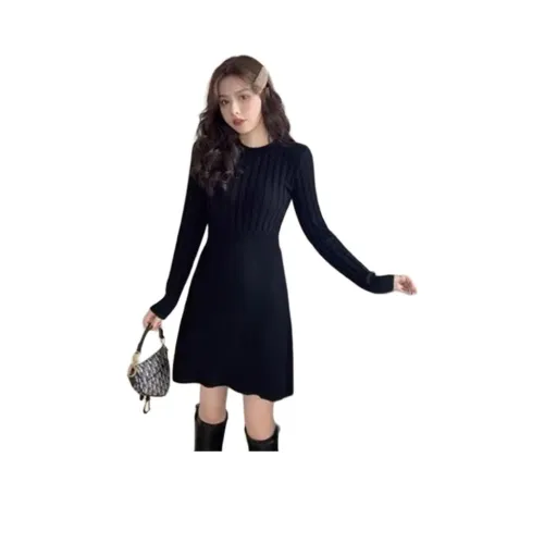 XIANSINIAO Длинное платье с длинными рукавами женское