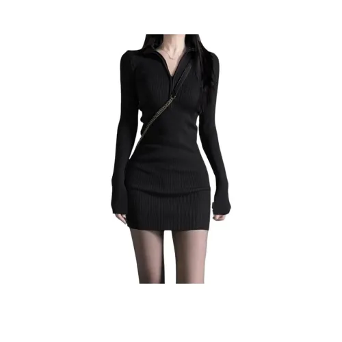 XIANSINIAO Длинное платье с длинными рукавами женское