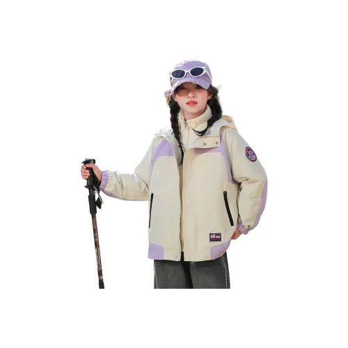 LANCAIHE Бежевый и Фиолетовый Детские Топы