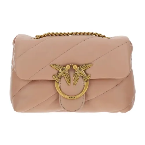 PINKO Puff Коровья кожа Сумка через плечо Мини Женская Розовая
