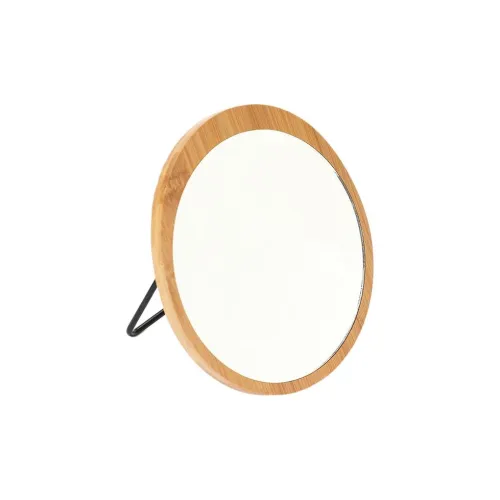 ECOHOME Настольный стол Овальный Бамбук HD Глянцевый Угол Регулируемый Зеркало Складной Портативный Одиночный Слой Зеркала MAKE UP