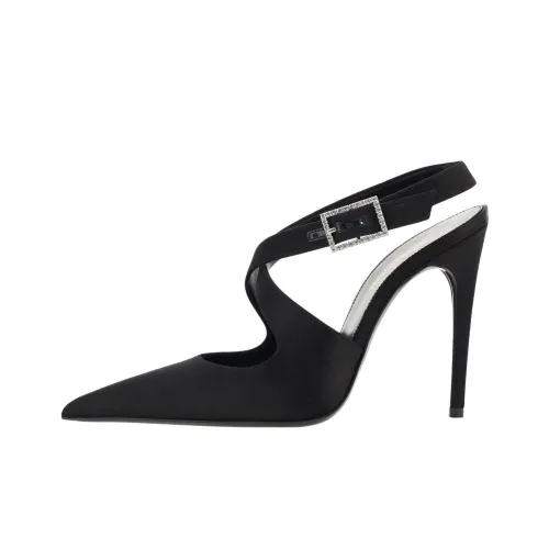 SAINT LAURENT Узкий каблук Высокие каблуки 11 см Женские Черный