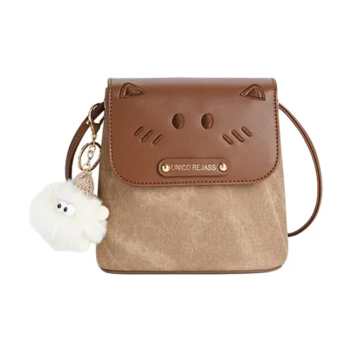 NOMK ПУ (полиуретан) Сумка через плечо Женская Коричневая