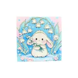 Колокольчик с цветочным дизайном, ушами кролика