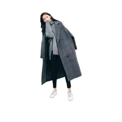 Dippanis Серый Утепленный Женский Пальто