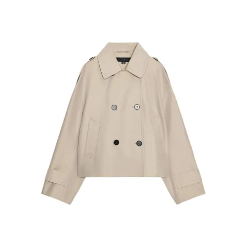 ZARA Коричневый Женский Тренч