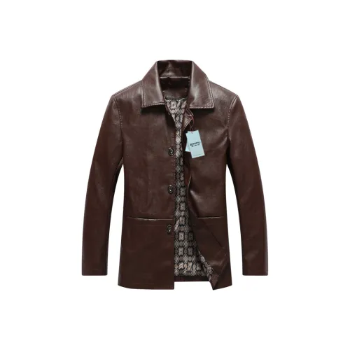 EMINU Мужские кожаные куртки