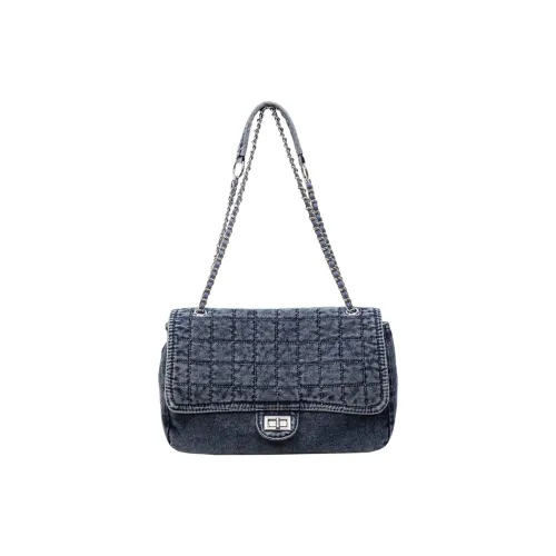 WRELS Деним Сумка через плечо Стандартная Женская Светло-синий Темно-синий Черный