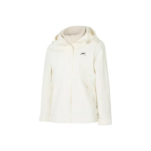 Skechers Кремовый Бежевый Белый 00NA Женские Куртки