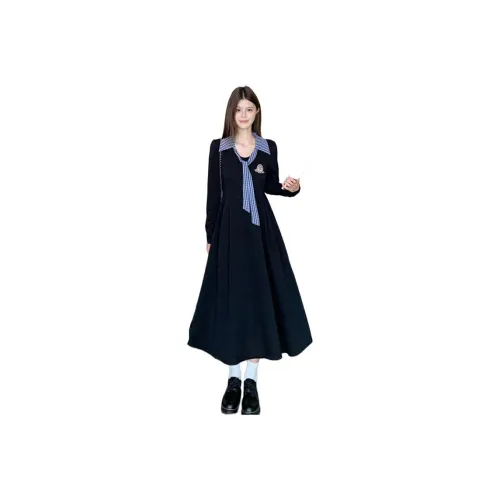 ZCDECO Длинное платье с длинными рукавами женское