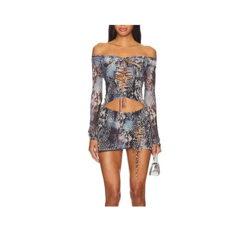 Jaded London Длинное платье с длинными рукавами женское