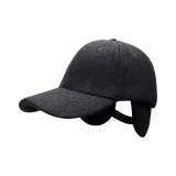 Наушники с меховыми накладками, закрытие, темно-серый, флисовая подкладка, складные наушники с меховыми накладками