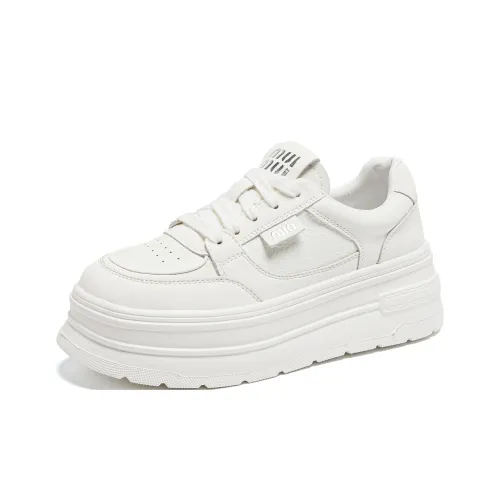 POOQ Скейтборд Кроссовки Низкие Белые Женские