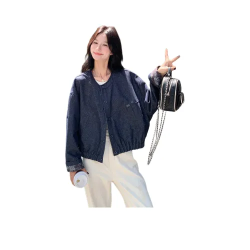 JOEM Синий Женский Короткий Пальто