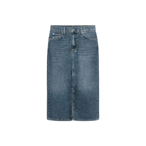 ZARA ZW Series Деним Длинный Юбка Женские