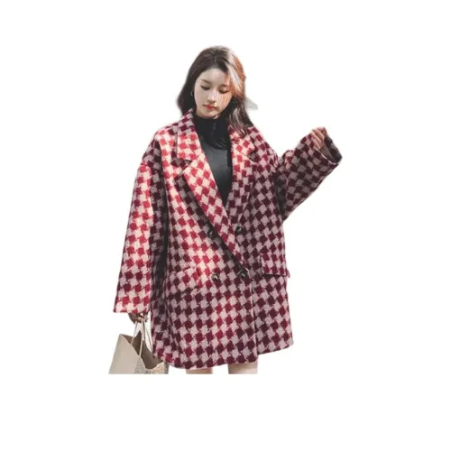 Dippanis Женское пальто в красной клетке