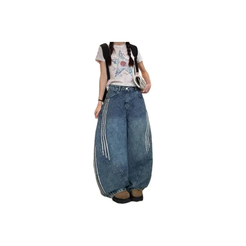 RUXU Винтажные синие женские джинсы