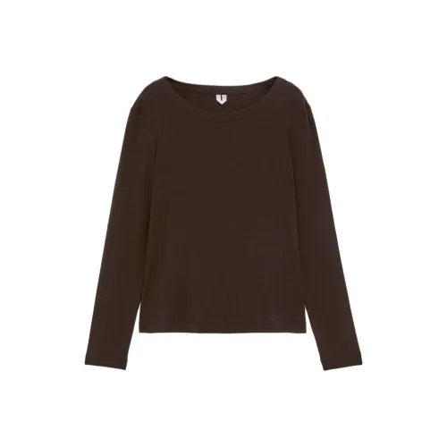 ARKET Темно-коричневые женские футболки T