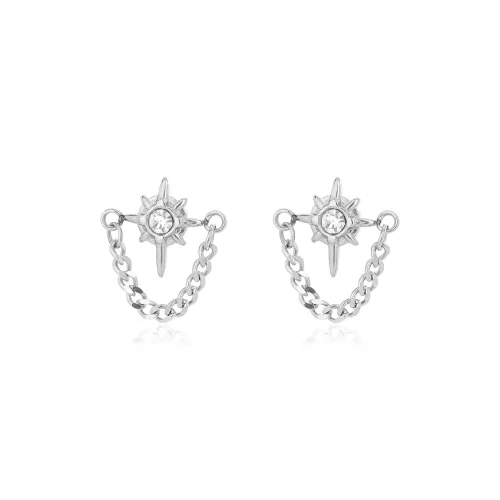 FAIRWHALE Титановые стальные серьги-гвоздики унисекс