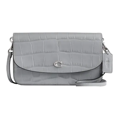 COACH Hayden Кожа Сумка через плечо Маленькая Женская Серо-синяя