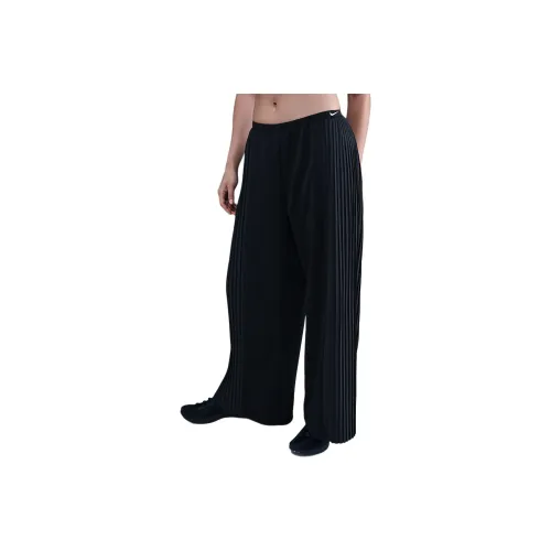 Nike Swoosh Sportswear Вязаные Тренировочные Штаны Женские Черный Холст