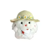 Белый фартук плюшевый кролик + шляпа подсолнух