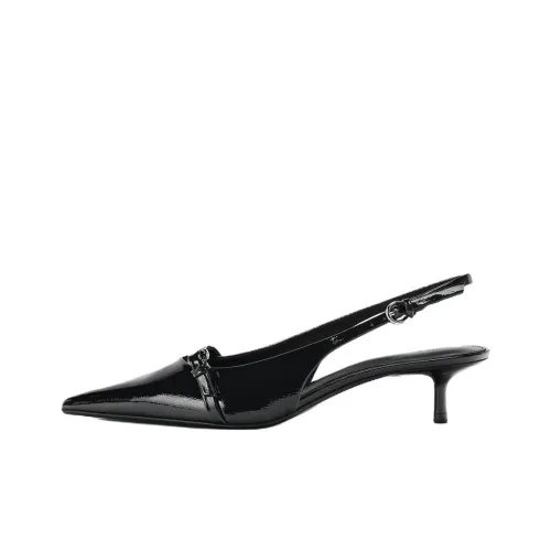 ZARA Узкий каблук Высокие каблуки 4,5 см Женские Черный