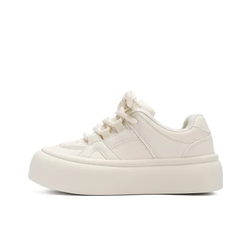 HUANQIU Термическое покрытие Низкие кеды для скейтбординга Женские Экрю