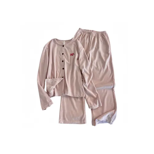 ECONICE Длинный рукав Комплект Брюки Женские Пижамные комплекты