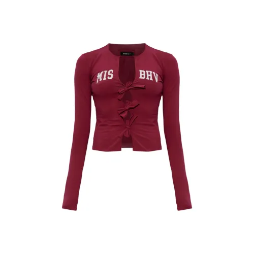 Misbhv Бургунди Женские T-рубашки