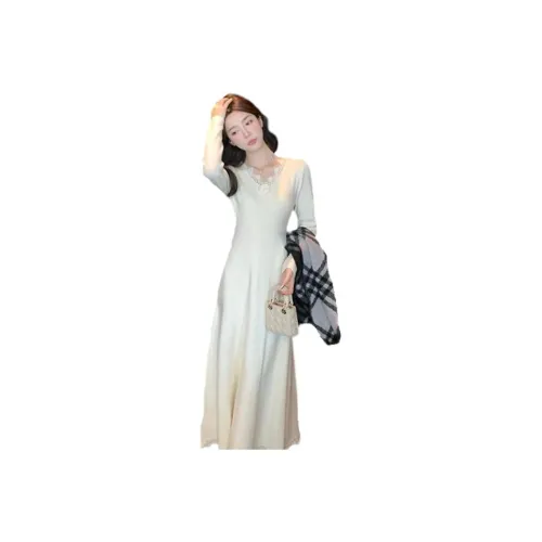 XIANSINIAO Длинное платье с длинными рукавами женское