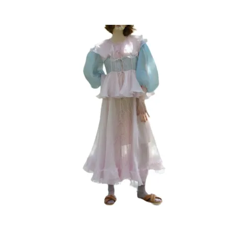 PRONOUNCE Длинное Платье с Длинными Рукавами Женское