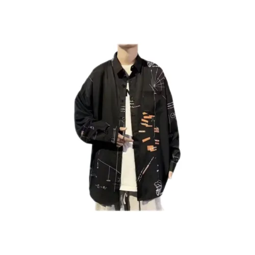 Wooden Rabbit Черные Мужские Рубашки