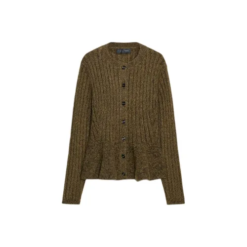 ZARA Зебра С принтом Зеленый Женский Трикотаж