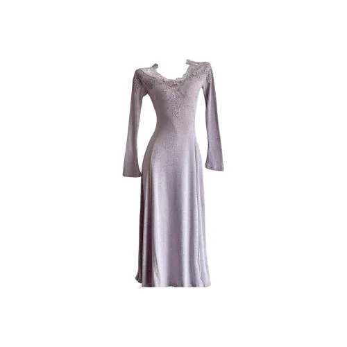 AHDO Длинное платье с длинными рукавами женское