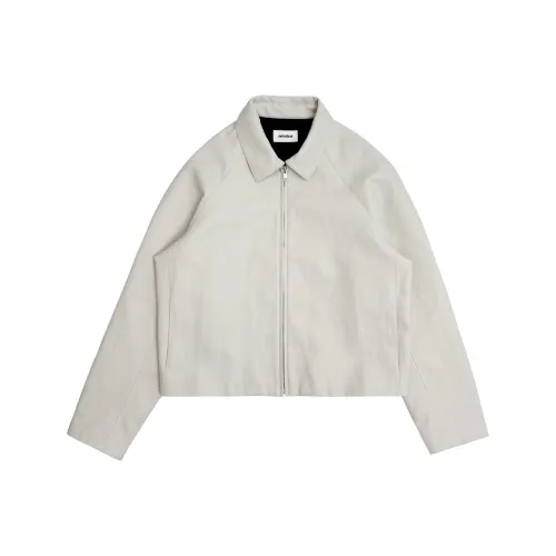 By asdoi Светлый Бежевый Серый Унисекс Кожаные Куртки