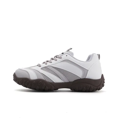 POLUDIYIPI Дышащий Низкий Топ Повседневный Городской Коммутирование Беговые кроссовки Мужские Белый Серый